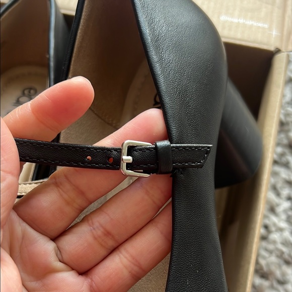 Earth Black Mary jane block Heel adjustable strap 6.5 - Picture 7 of 8